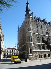 Casa Botines, by Gaudi, at León (Spain)