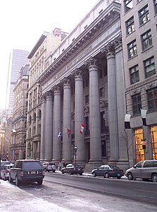 Ancien centre bancaire (succursale) de la Banque CIBC sur la rue Saint-Jacques à Montréal