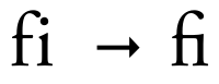 トルコ語で別字（「i」→「ı」）となってしまう「fi」合字