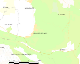 Brouzet-lès-Alès - Localizazion