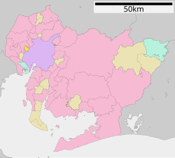 Location of Ōharu in Aichi Prefecture