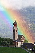 St Nikolaus Mittelberg South Tyrol Rainbow