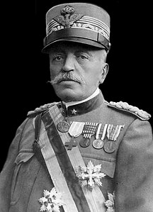 El general Luigi Cadorna, cap d'estat major de l'exèrcit italià del 27 de juliol de 1914 al 8 de novembre de 1917