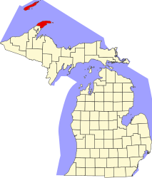 Contea di Keweenaw – Mappa