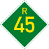 Provinsiale roete R45 shield