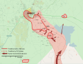 Map showing the frontlines during the October 2013 Aleppo offensive.