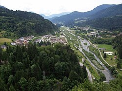 Skyline of Comeglians