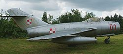 Einsitzige MiG-15 der polnischen Luftwaffe