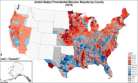 Map of presidential election results by county