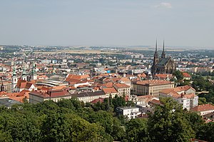 Lokasi daerah di Wilayah Moravia Selatan dalam negara Republik Czech