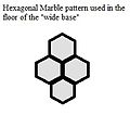 Cette nouvelle structure hexagonale est utilisée à fleuri le sol de la « base large ».