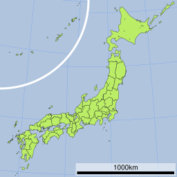 蔵王温泉の位置（日本内）