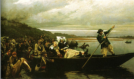 Le Général Lescure blessé passe la Loire à Saint-Florent (1882), Birkenhead, Williamson Art Gallery and Museum.