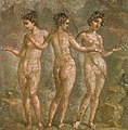 De tre khariter, maleri i Pompeii, ca 100-tallet e.Kr.