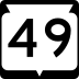 State Trunk Highway 49 marker