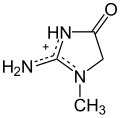 Deutsch: Struktur von Kreatinin English: Structure of creatinine