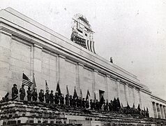 American forces at the Zeppelinfeld, April 1945