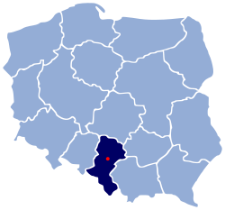 Розташування міста Радзьонкув