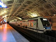 Z 22500 rolling stock on RER E at Magenta