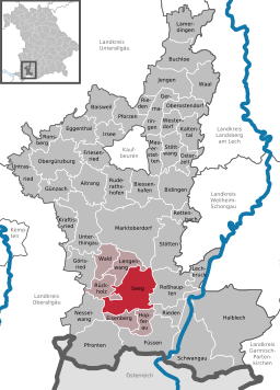 Läget för Seeg i Landkreis Ostallgäu