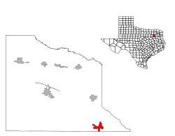 Location of Edom, Texas