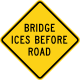 Bridge ices before road.