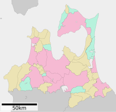 中町こみせ通りの位置（青森県内）