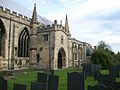 St Wulfram's Grantham, England: The church porch which houses the chained library