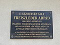 Freiszléder Árpád tűzoltóegyleti vezető emléktáblája