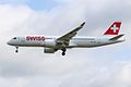 side, Swiss, gear down, cloudy sky