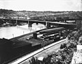 View of the Liberty Bridge five months after its opening, taken from Bluff