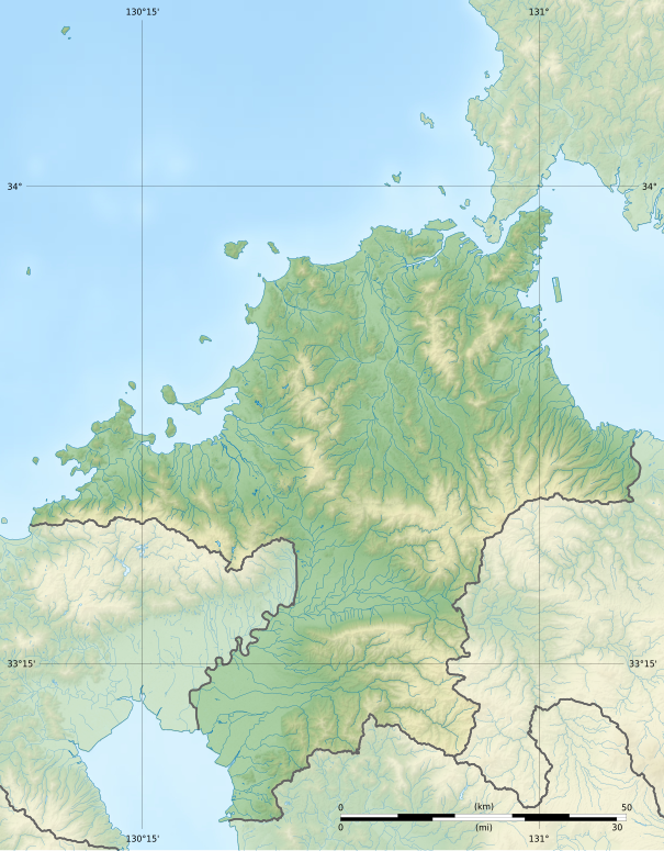 糸島半島付近の地形図