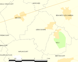 Mapa obce Lebucquière