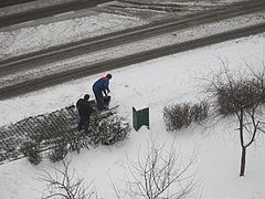 Manual snow removal