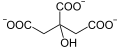 de: Struktur von Citrat; en: Structure of citrate