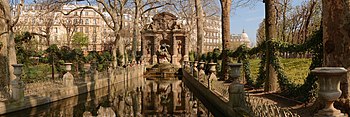 Fountain Mary of Medicis in the garden of Luxembourg, Paris