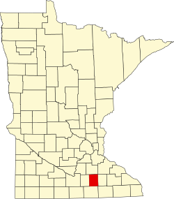 Karte von Steele County innerhalb von Minnesota