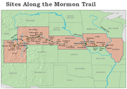 14. Nenne die 5-US-Staaten, von Osten nach Westen, die auf dem Mormon Trail liegen? - Antwort1, Antwort2, Antwort3, Antwort4, Antwort5