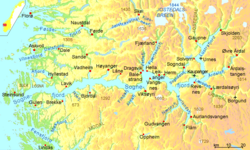 Carte du Sognefjord.