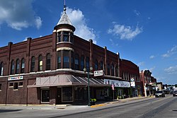 Looking east in downtown Monticello (2020)