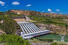 Tubos que conduzem a água do reservatório às oito unidades geradoras de energia elétrica