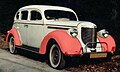 Kotflügel an einem 1938er Chrysler, rot markiert