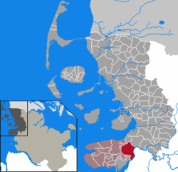 Elhelyezkedése Schleswig-Holstein térképén