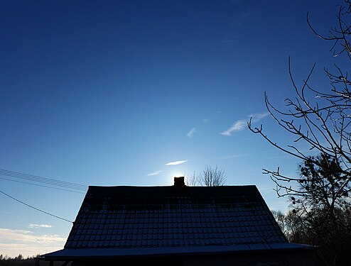 The roof of a village cottage - Zawadówka; Poland