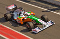 Sutil testing at Barcelona, March