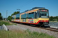 A tram-train on railway