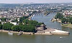 Deutsches Eck i Koblenz.