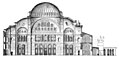 Cross-section of Hagia Sophia