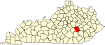 State map highlighting Jackson County