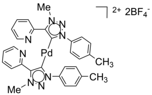 An example of cationic PdNHC complex for efficient catalysis of Sonogashira reaction in water.